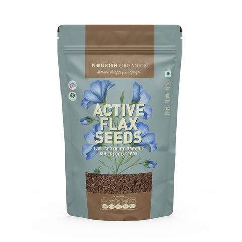 Nourish Organics Active Flax Seeds 500grams