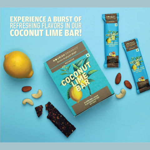 Nourish Organics Coconut Lime Bar, 30g (Pack of 6)