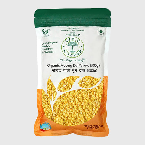 Vedic Kitchen Organic Moong Dal Yellow (Certified Organic) 500 grams