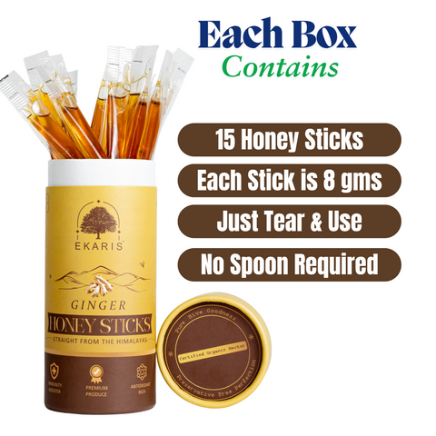 Honey Sticks Ginger Flavor Pack - 15 pcs