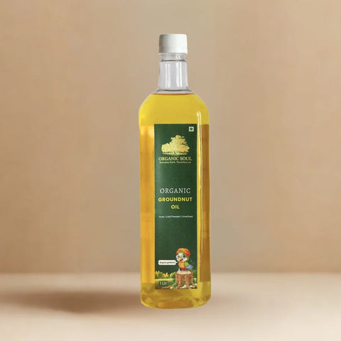 Organic Soul Organic Cold Pressed Groundnut Oil (Kachi Ghani) | 1 L