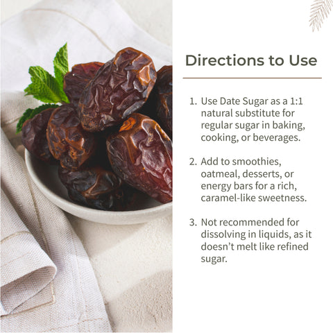 Ecotyl Dates Sugar | Natural Sweetener | Rich in Minerals | 300g