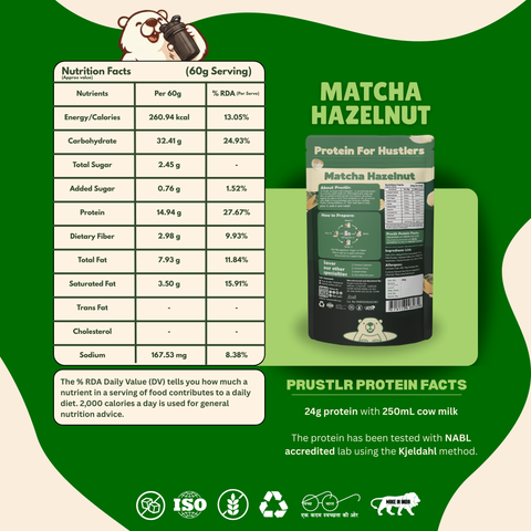 Everyday Protein Oats | Matcha Hazelnut | Pack of 1