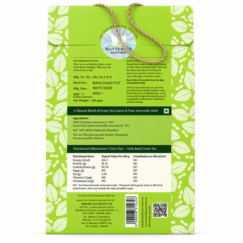 Tulsi Chai (HOLY BASIL GREEN TEA)