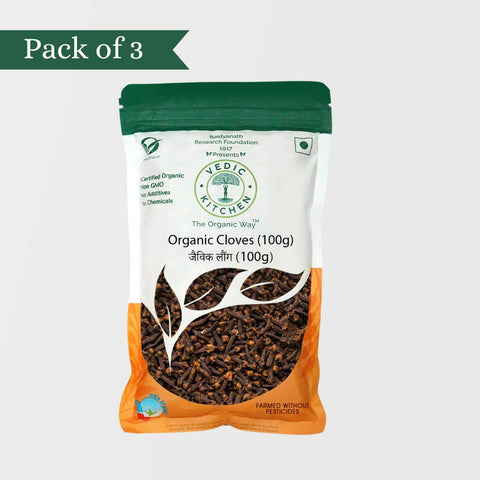 Vedic Kitchen Organic Clove Pack of 3 (Certified Organic)