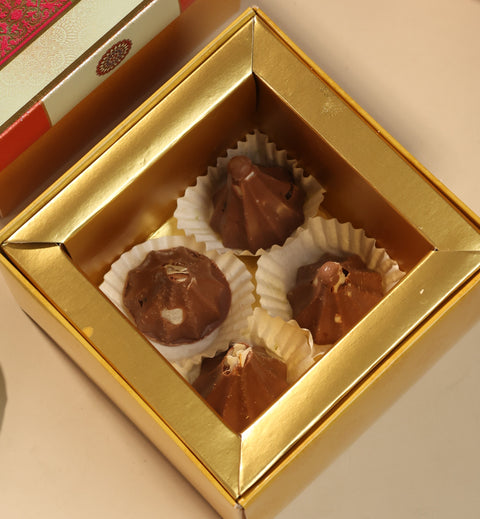 Chocolate Modak 4pcs Box (Delivered Separately Next Day)