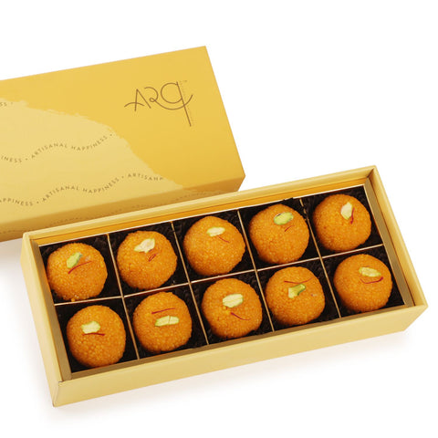 Tenner 10 Pcs Signature Motichoor (Delivered Separately Next Day)