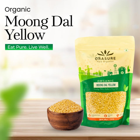 Orasure Organics Moong Dal Split (Yellow)