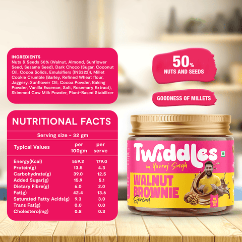 Twiddles Walnut Brownie Spread 100grams