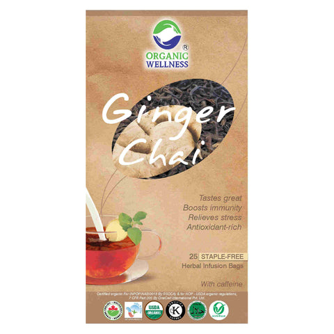 Organic Wellness Ginger Chai (25 Tea Bags)