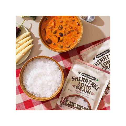 Urban Platter Shirataki Long-Grain Rice, 220g (Keto-friendly, Low-Carb, Low-Calories, Fat-free, Gluten-free, Konjac Miracle Rice)