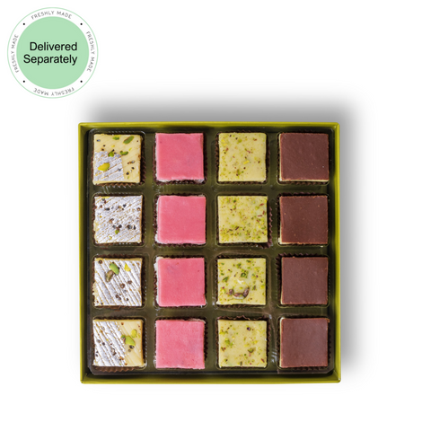 ASSORTED BOX OF 16 - BARFI BOX (Delivered Separately Next Day)