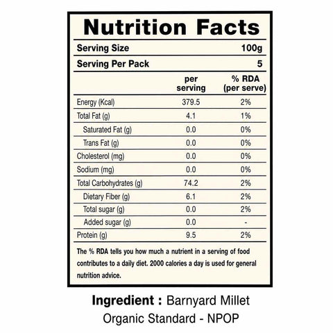 Orasure Organics Barnyard Millet
