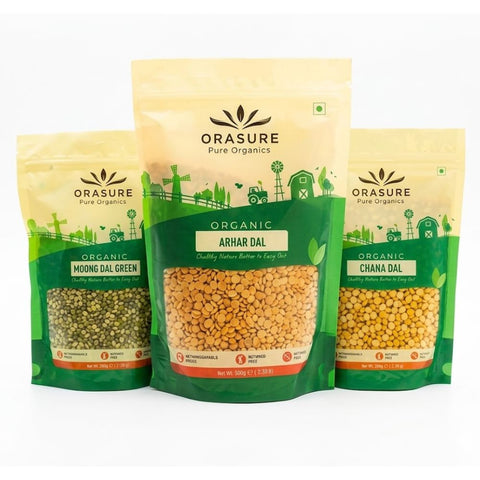 The Daily Dal Tadka Combo | Pack of 3 (Arhar Dal/Chana Dal/Moong Dal Split)