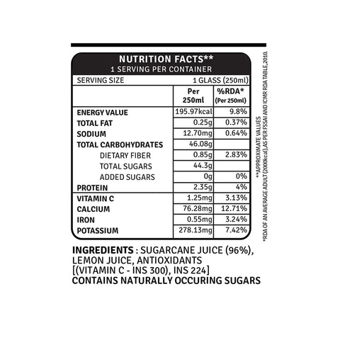 Raw Pressery Sugarcane (250ml)