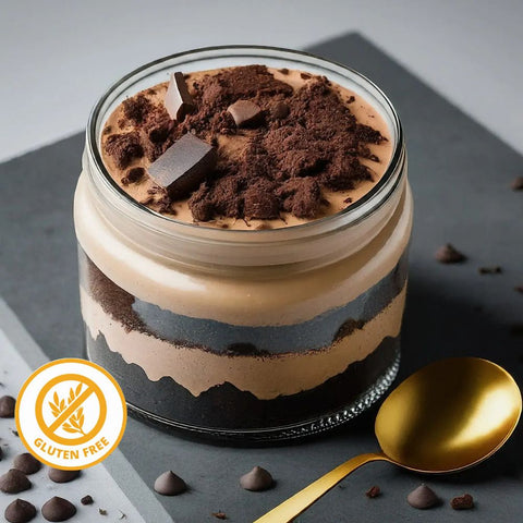 Gluten Free Mocha Truffle Brownie Cake Jar