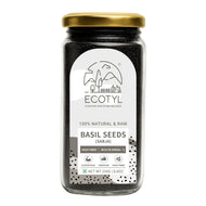 Ecotyl Basil Seeds | Sabja Seeds | Rich in Omega-3 & Fibre | Det200g