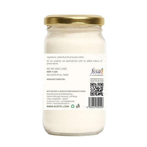 Ecotyl Safed Musli Powder | Boosts Stamina & Immunity | Ayurvedi200g