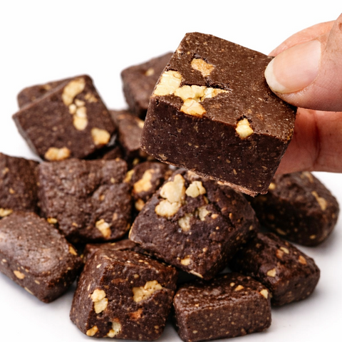 Cocoa Walnut Oat & Date Bites I Gluten-free I Box of 10 Bites I No Ghee or Oil I 14g Protein