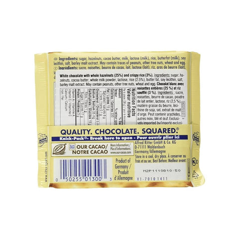 Ritter Sport White Whole Hazelnuts 100g
