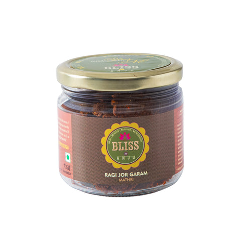 Bliss by Anju Ragi Jor Garam Mathri 150 grams