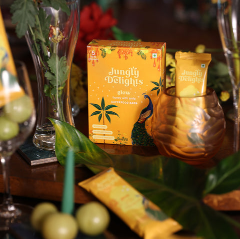 Jungly Delights Glow honey with amla box of 5 bars 190g