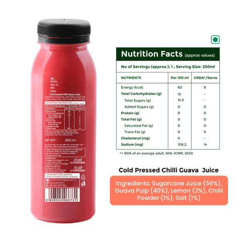 Pluckk Cold Pressed Chilli Guava 250ml