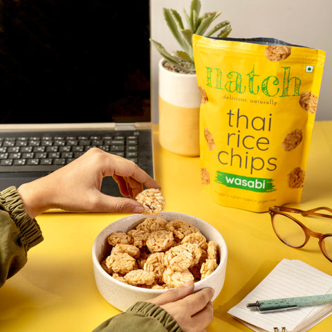 Natch Thai rice chips - wasabi 100grams