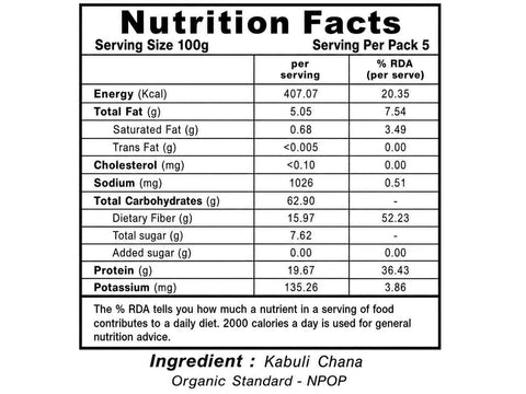 Orasure Organics Kabuli Chana