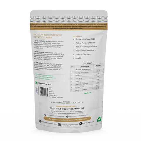 Adya Organics Organic Chana Sattu Powder