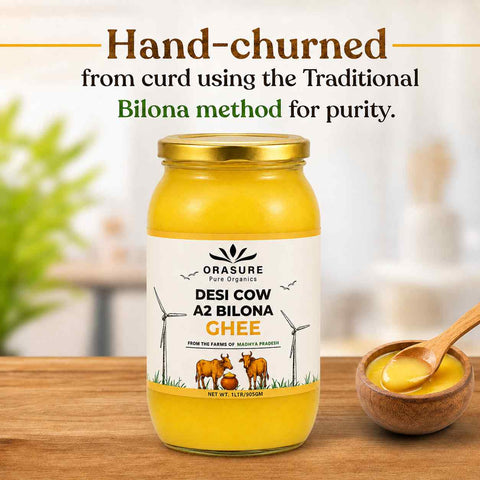 Orasure Organics A2 Desi Cow Ghee 1L