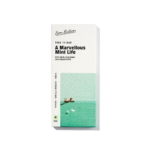 A Marvellous Mint Life - 64% Dark Peppermint Chocolate Net Weight: 55gms