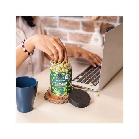Urban Platter Roasted Salted Edamame (46% Protein, 14% Fiber, Lightly Salted Young Green Soybeans, Highest Plant Protein Supersnack)