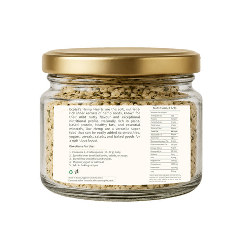 Ecotyl Hemp Hearts | Rich in Omega-3 & Protein | 175g