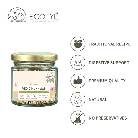 Ecotyl Vedic Mukhwas | Refreshing Mouth Freshener | Nuts & Seeds Mix | 85g