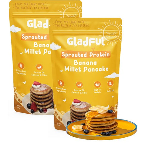Sprouted Pancake Banana with Millet Lobia Masoor Pack of 2