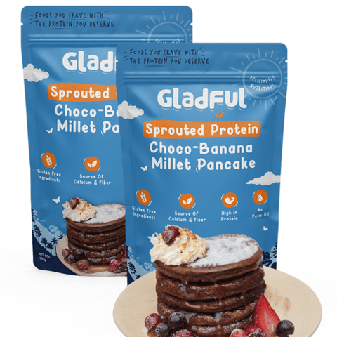 Sprouted Pancake Choco Banana with Millet Lobia Masoor Pack of 2