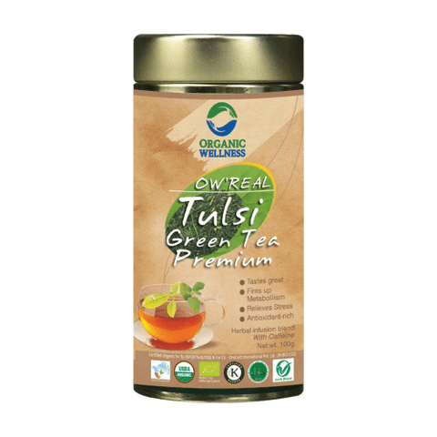 OW Tulsi Green Tea Premium Tin