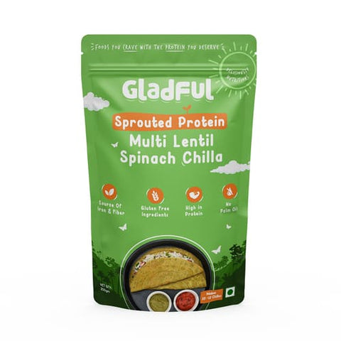 Sprouted Chilla Spinach Multi Lentil Instant Mix - Pack of 1